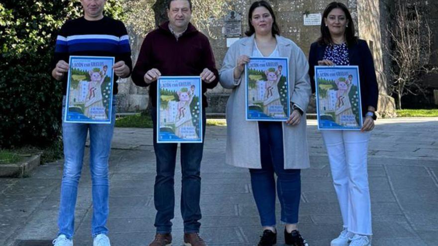 La artista Tere Fernández Pena elabora el cartel de la Festa do Lacón con Grelos