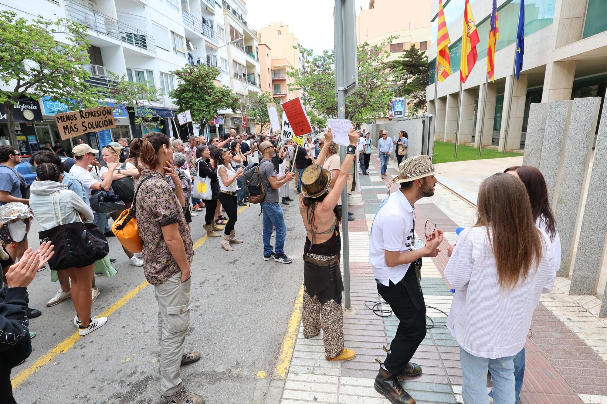 Nueva manifestación de caravanistas en Ibiza