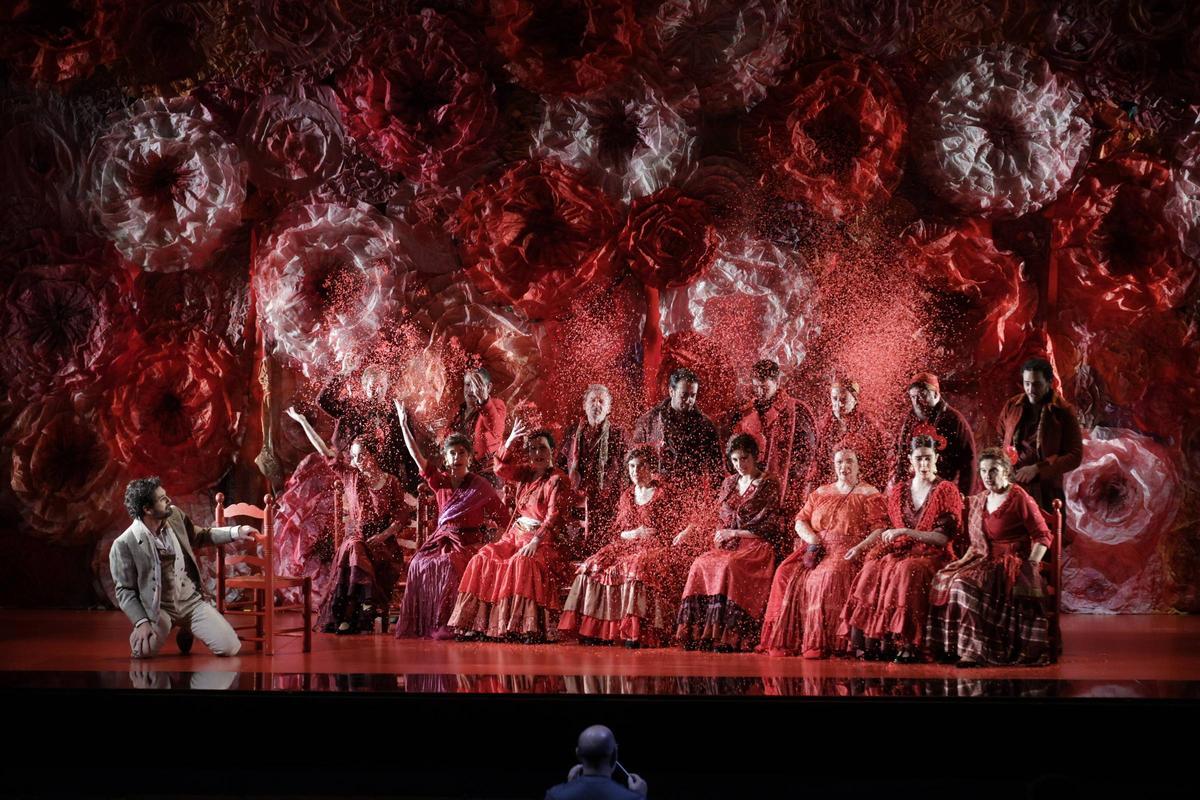 Un momento de los ensayos.