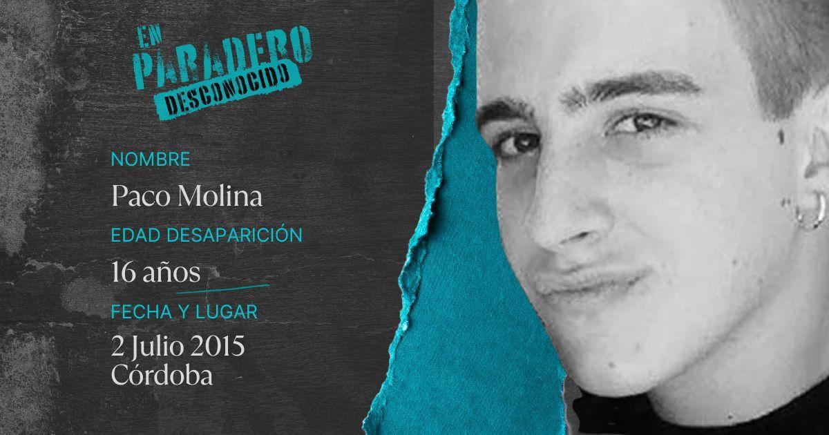 Paco Molina desaparece el 2 de julio de 2015.