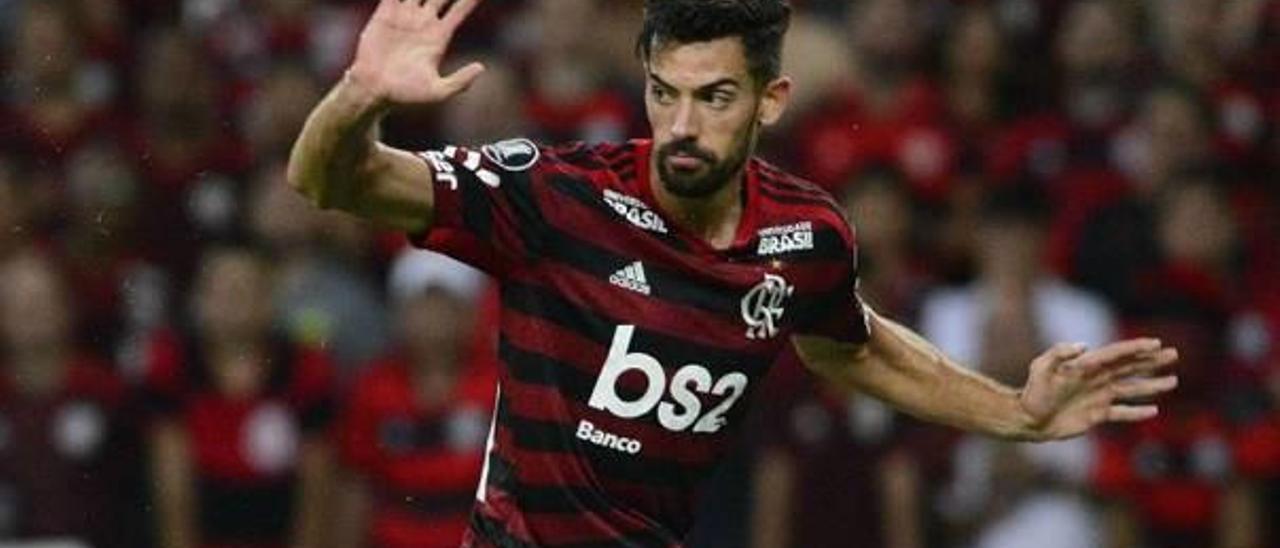 El defensa de Almussafes Pablo Marí, durante un partido del Flamengo.