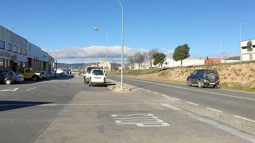 Tram de la C-55 al seu pas pels polígons industrials dels Ametllers i Pronisa de Solsona