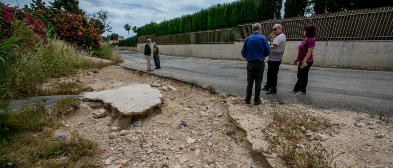 Daños causados por las lluvias en zonas del barranco de San Antón en 2017, 2018 y 2019.