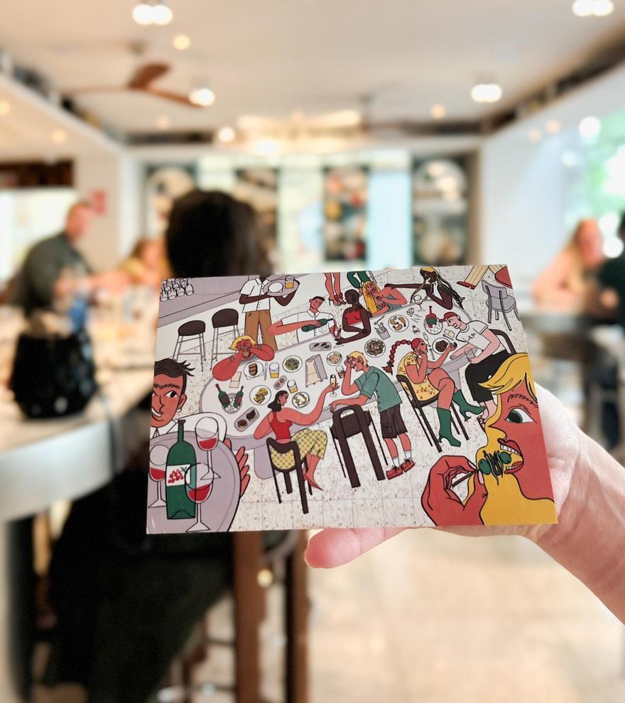 La ilustración valenciana se sienta en la barra del bar