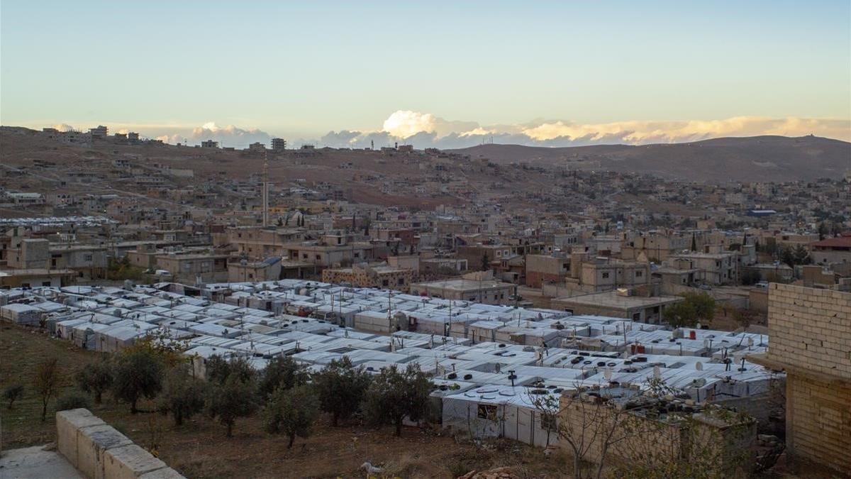 Campo de refugiados en la localidad libanesa de Arsal, en la frontera con Siria.
