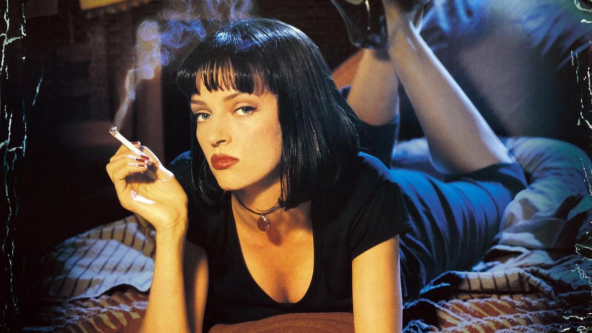 Uma Thurman es una fumadora compulsiva en su papel de Mia en 'Pulp Fiction'