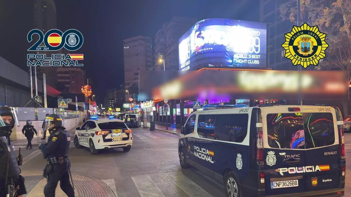 La Policía concluye con 80 detenidos el operativo contra el tráfico de drogas en pubs de la zona inglesa de Benidorm