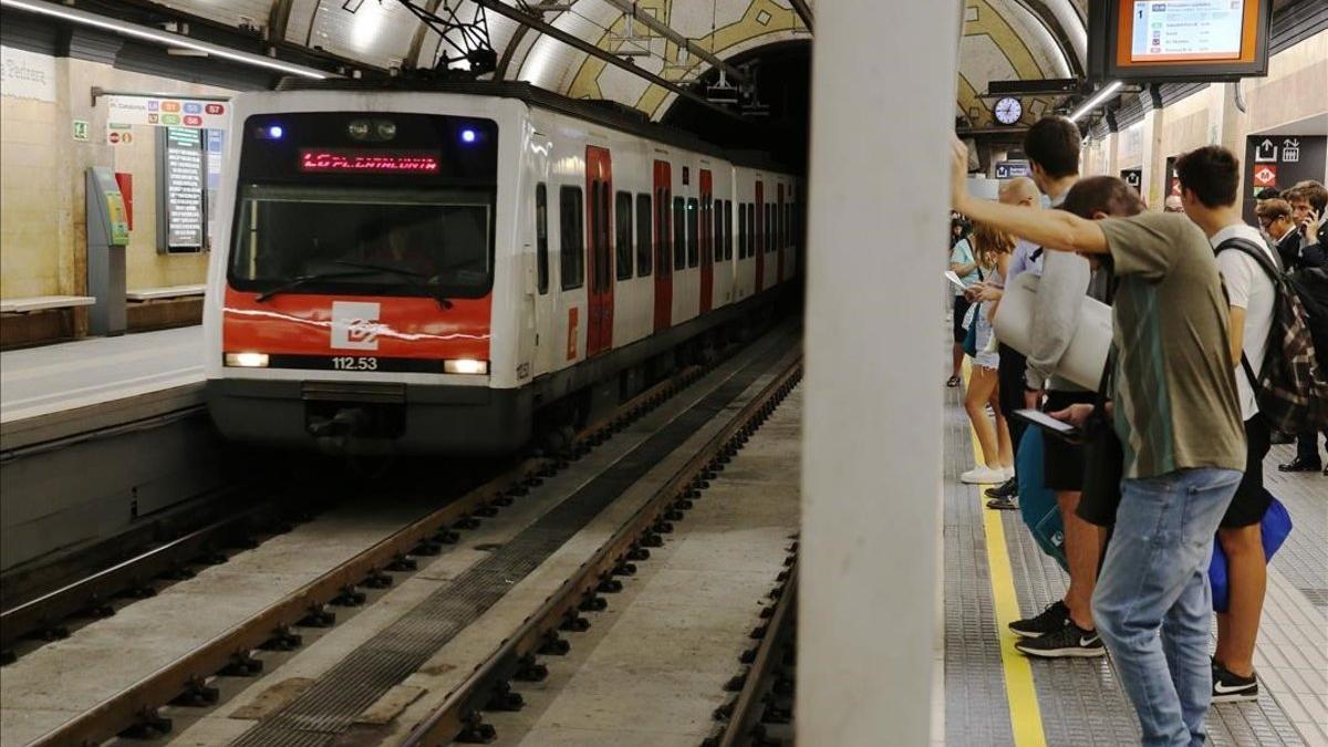 Una estación de Ferrocarrils de la Generalitat en Barcelona.