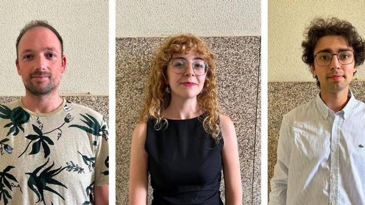 De esquerda a dereita, Jens Schlenguel, Sofía Isabel González e Nikitas Joachim.