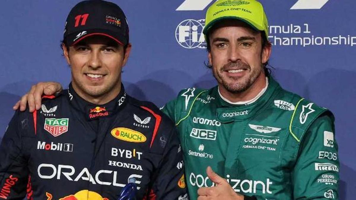 Checo Pérez y Fernando Alonso.