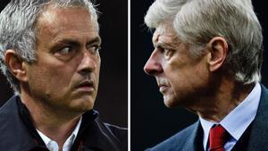 Mourinho y Wenger vuelven a verse las caras este sábado en Old Trafford.