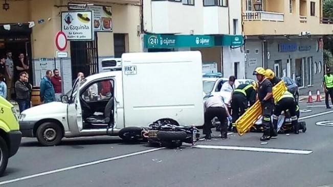 Motorista herido en San Mateo