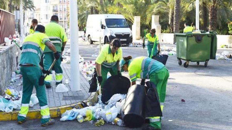 La basura en las fiestas aumenta un 5% y llega hasta las 175 toneladas