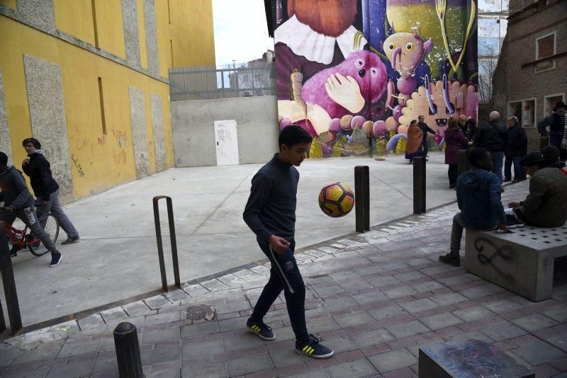 Inauguración de una nueva plaza en el Arrabal