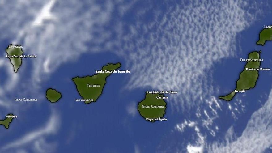 El sábado trae cielos mayormente despejados a Canarias con vientos del norte y descenso térmico