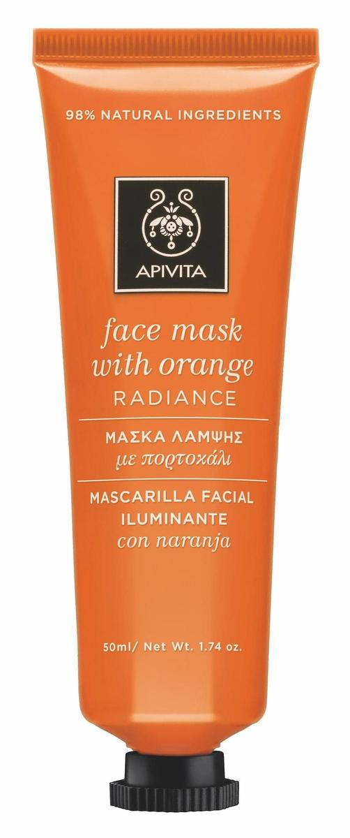 Mascarilla Facial revitalizante con naranja de Apivita