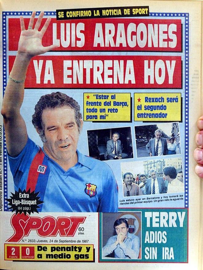 1987 - Luis Aragonés llegaba como nuevo entrenador del Barça