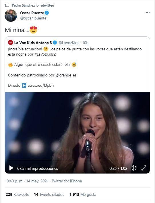 El RT de Pedro Sánchez a Óscar Puente