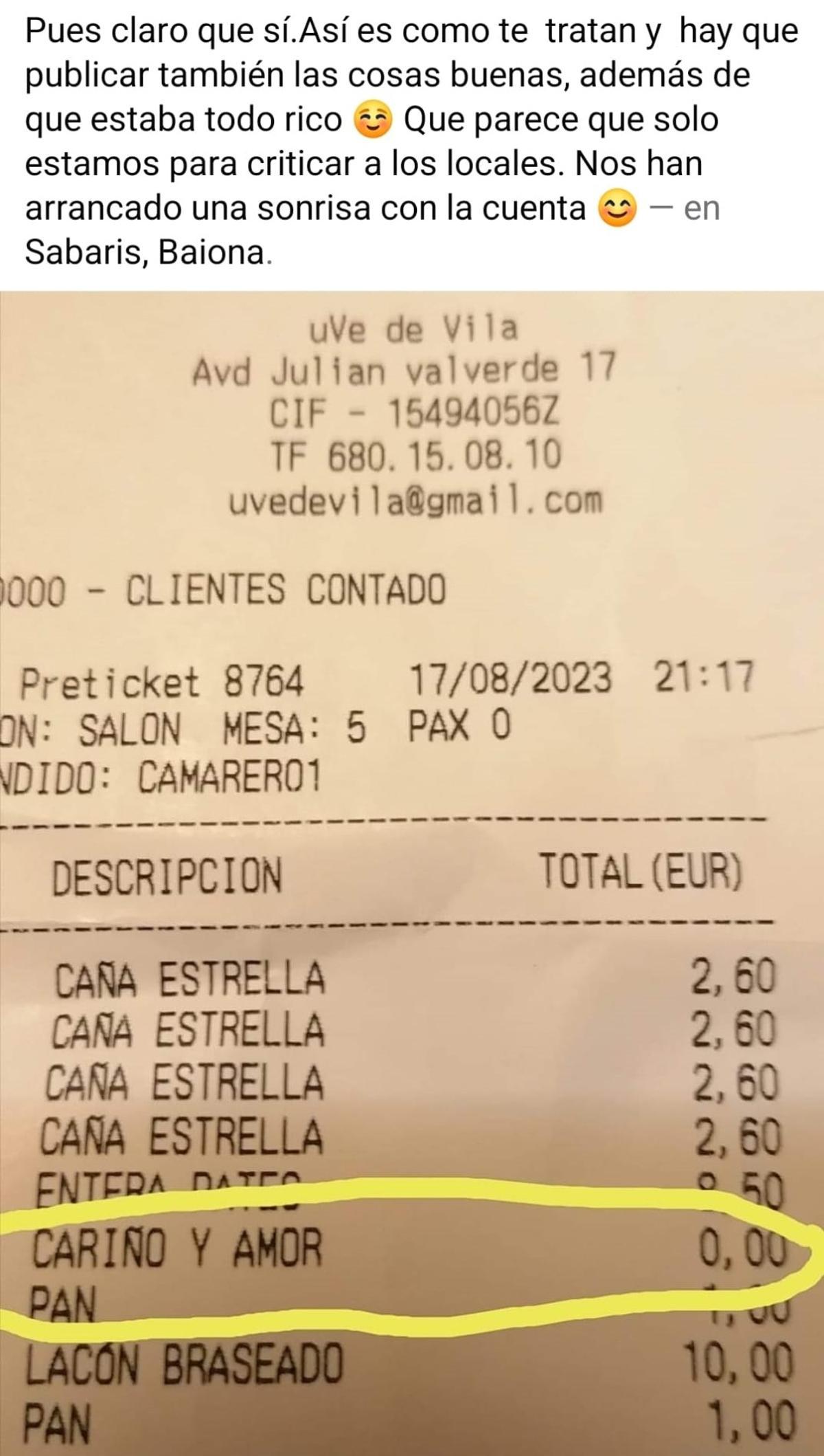 Publicación en agradecimiento al uVe de Vila