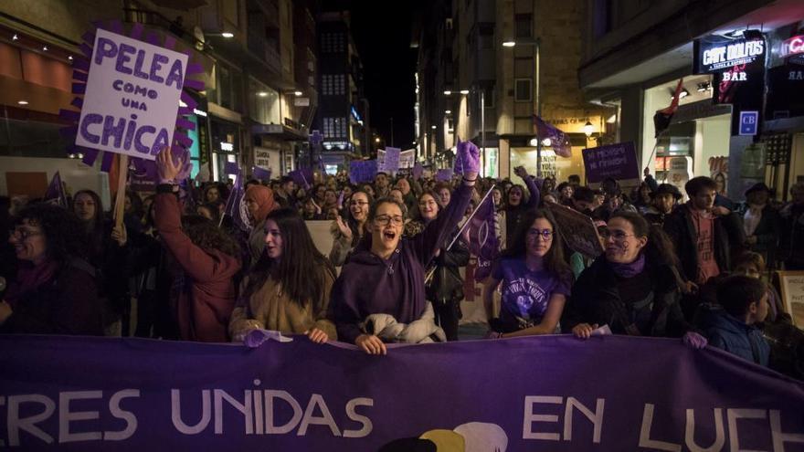 Manifestación feminista en Zamora.