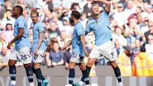 El City celebra uno de los goles