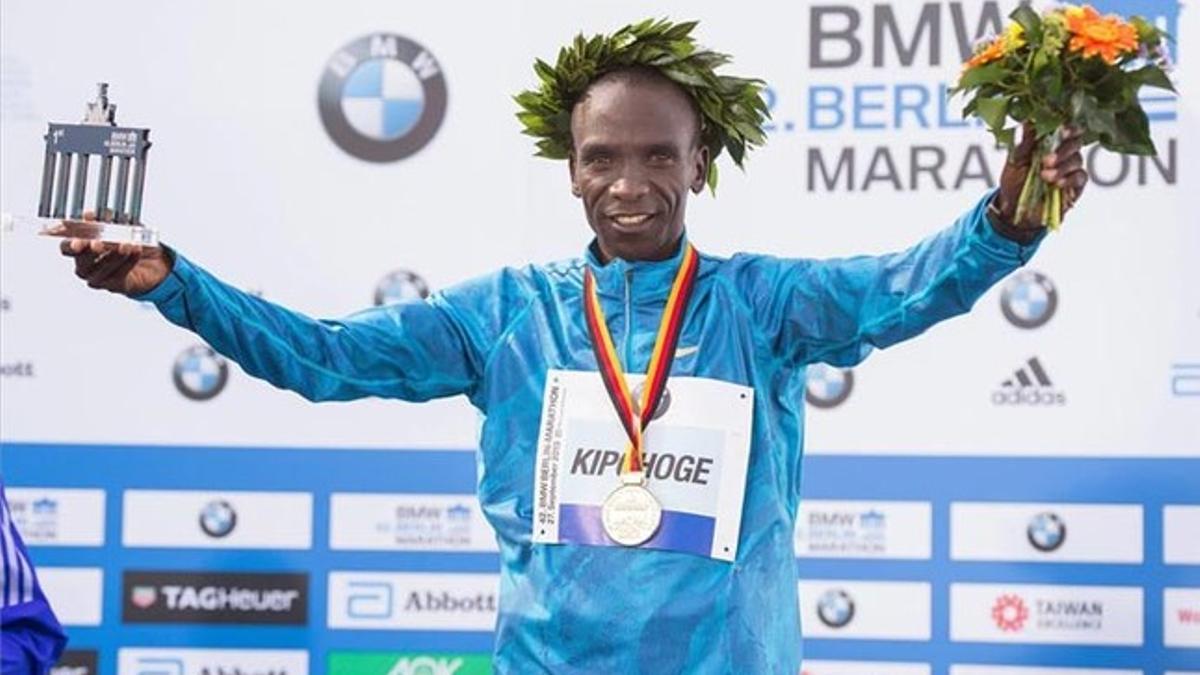 Kipchoge, orgulloso tras su victoria en Berlín