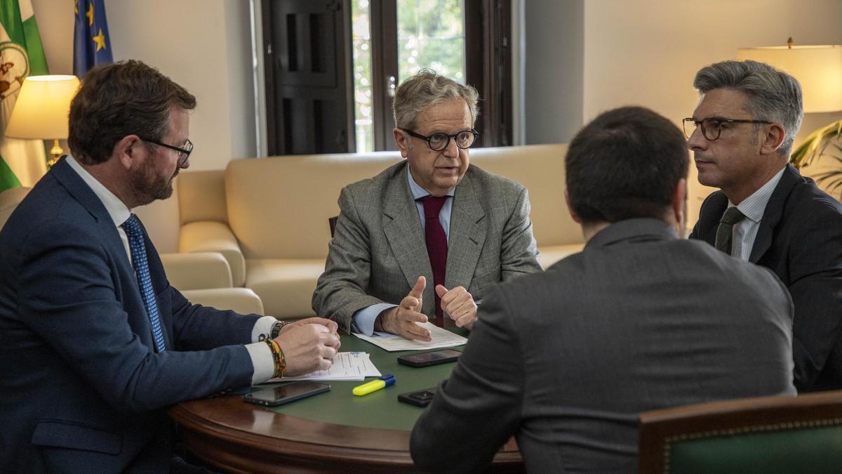 Reunión del comité de emergencias de la Diputación, este miércoles.