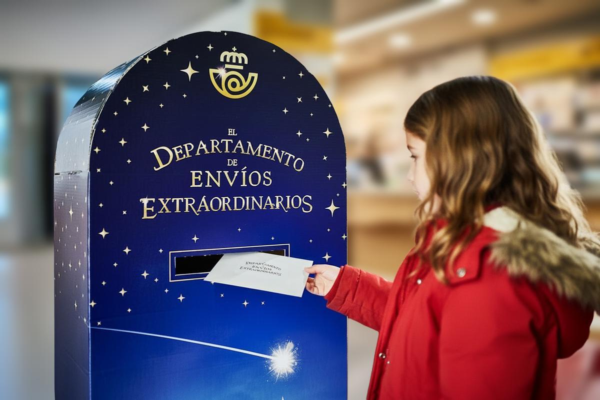 Buzón Mágico de Correos para depositar las cartas de los Reyes Magos y Papá Noel