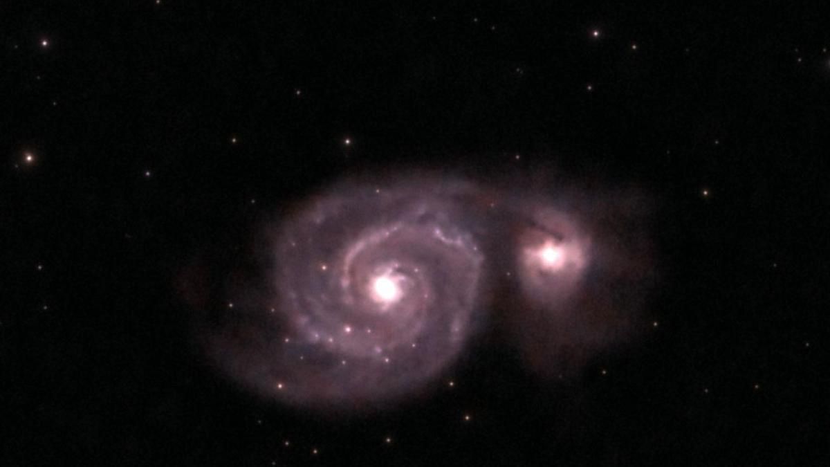Imagen cedida por la Asociación astronómica de Formentera de la Galaxia del remolino (M51)