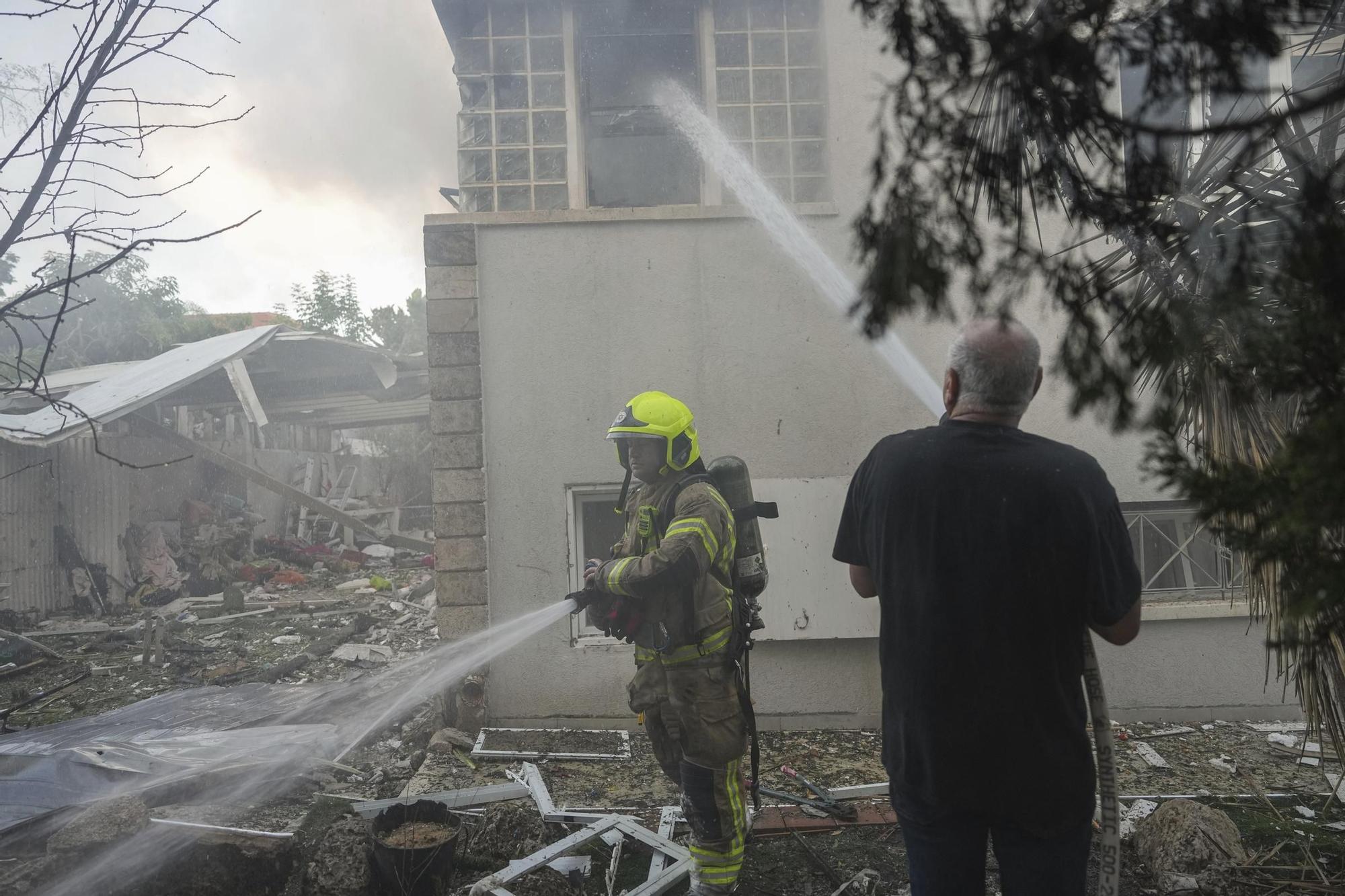 Ataque procedente de la Franja de Gaza en Ashkelon, Israel.