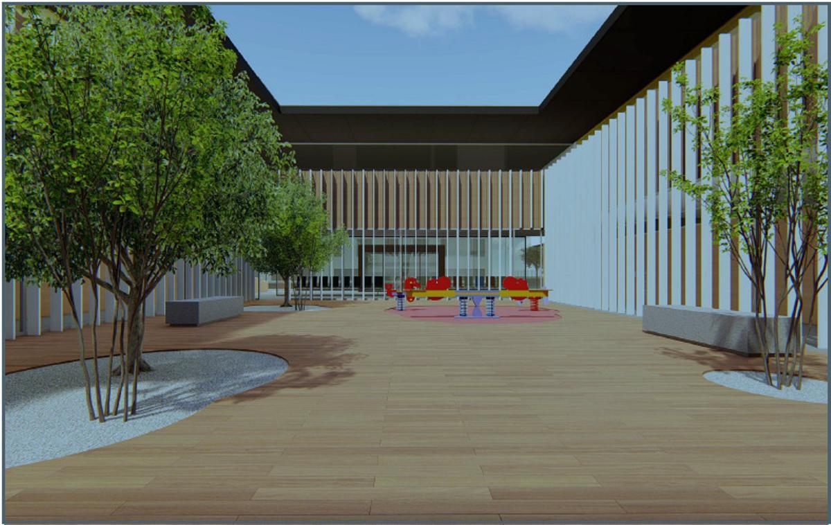 Simulación edificio terapias avanzadas en el Negrín