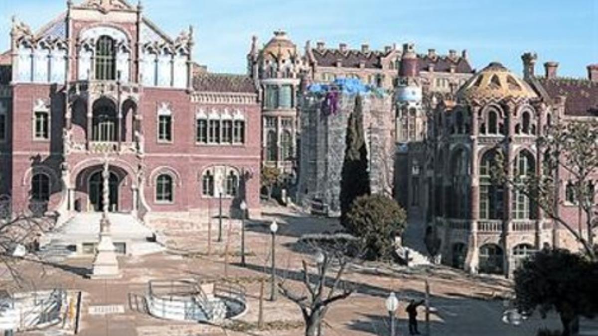 Algunos de los pabellones del recinto modernista de Sant Pau.