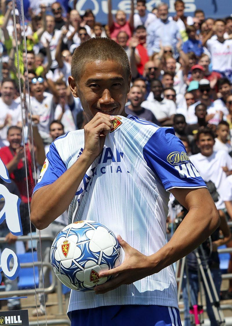 Presentación de Kagawa como jugador del Zaragoza