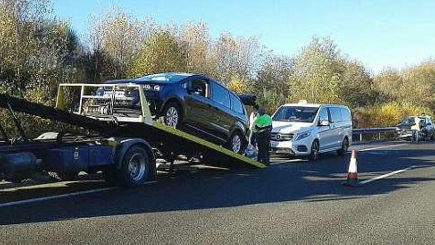 Siete heridos en un choque en cadena en la A-52 en Xinzo