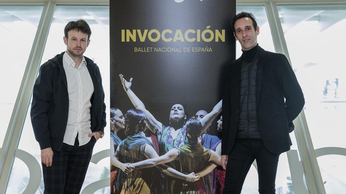Manuel Busto y Rubén Olmo en la presentación de &quot;Invocación&quot;