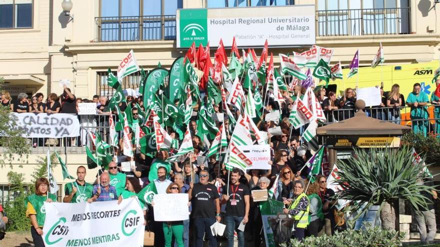 Protestas en el Hospital Regional.