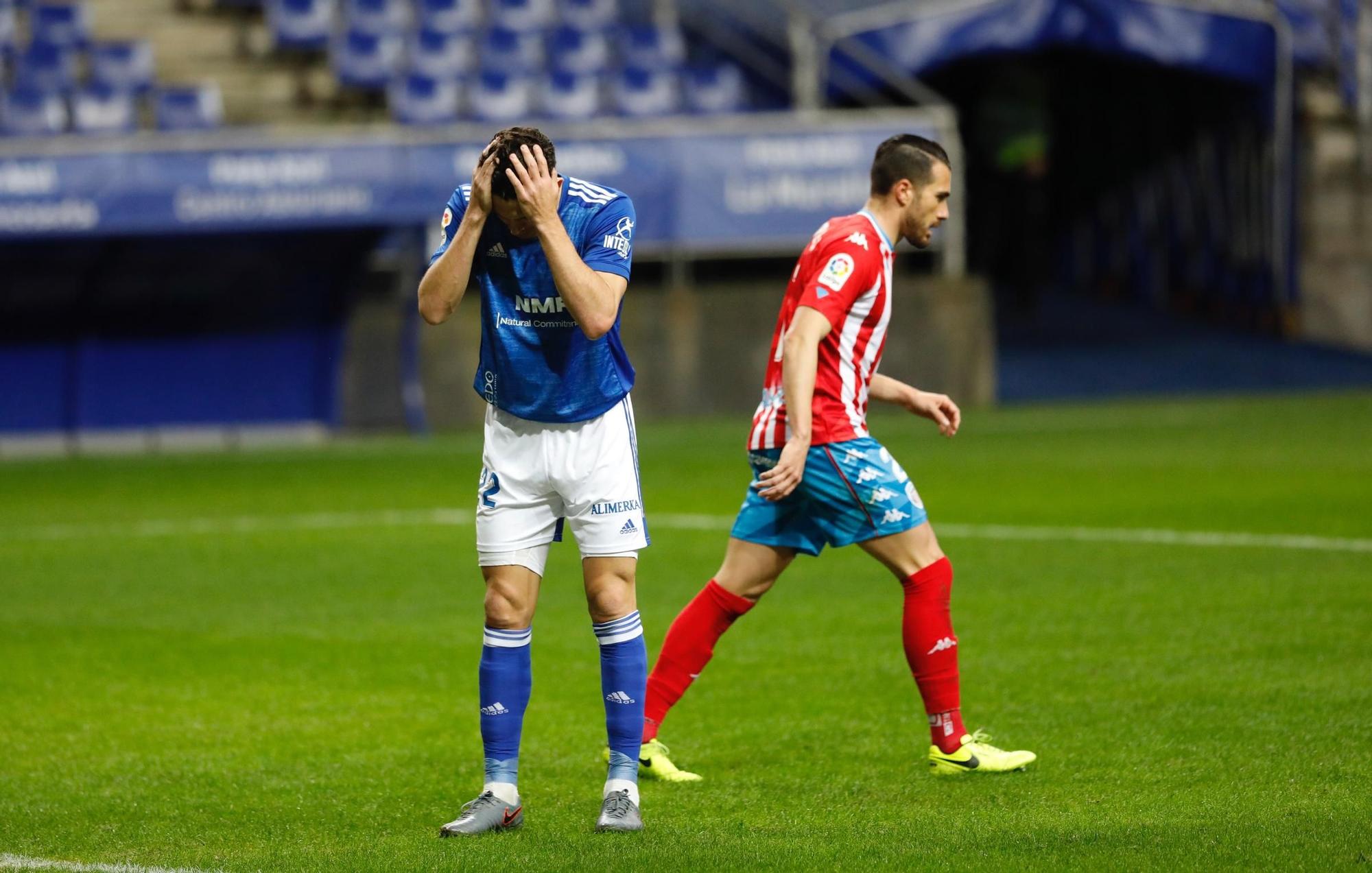 El partido entre el Oviedo y el Lugo, en imágenes