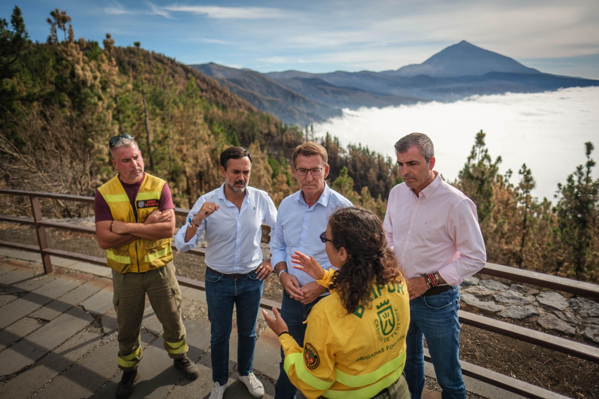 Visita de Núñez Feijóo al incendio de Tenerife