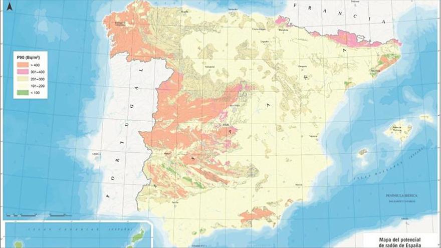 Un 93% de los municipios cacereños se ubican en zonas de exposición al radón