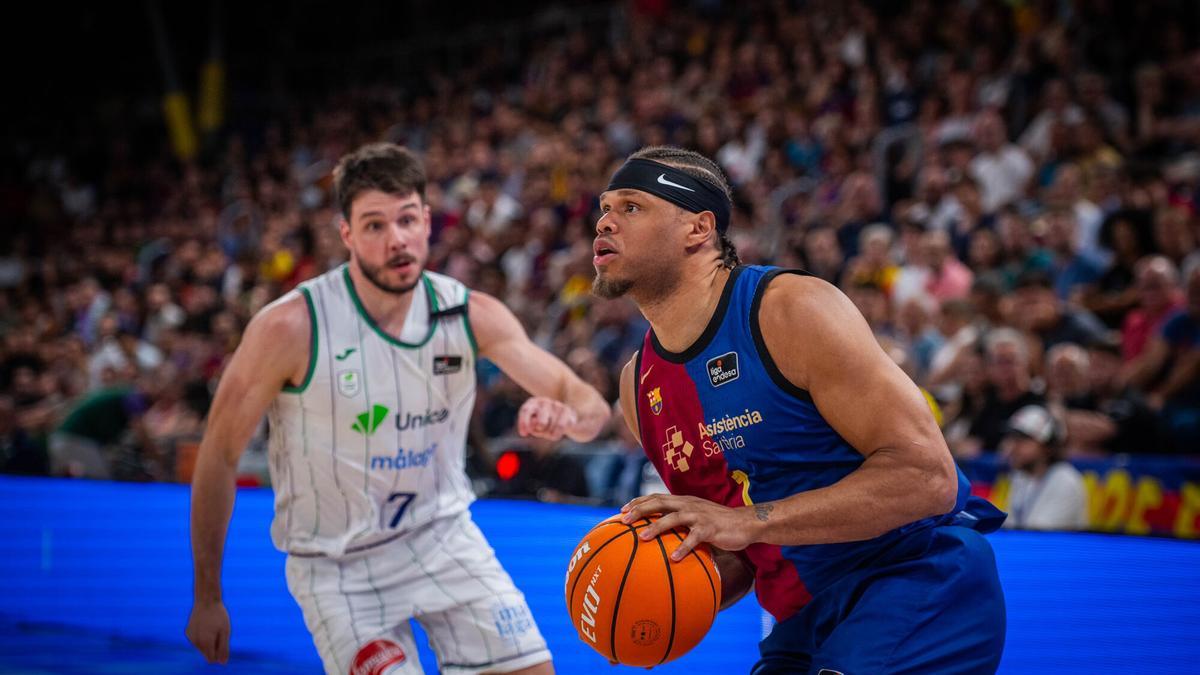 El Unicaja y el Barça juegan este domingo el tercer partido.