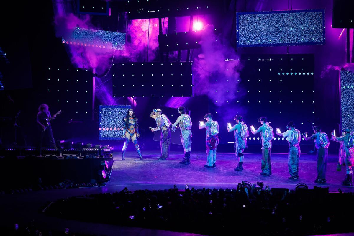 La cantante Katy Perry durante un concierto en el Palau Sant Jordi, a 9 de noviembre de 2025, en Barcelona, Catalunya (España). El concierto se engloba dentro de su gira The Lifetimes Tour.