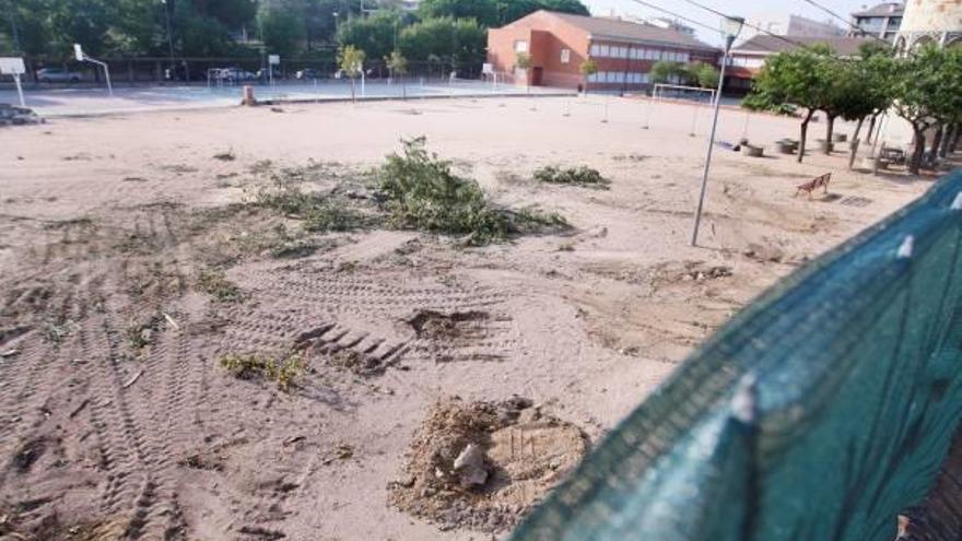 Una imatge d&#039;aquest dijous del pati de l&#039;escola Cassià Costal.