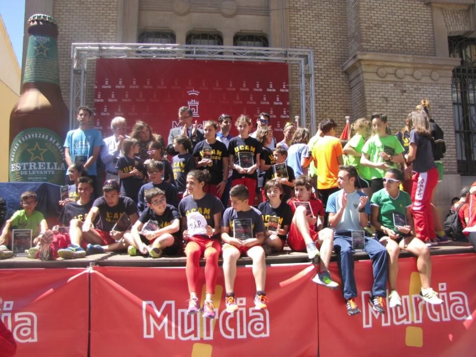 Entrega de premios en el Gran Premio de Marcha Ciudad de Murcia