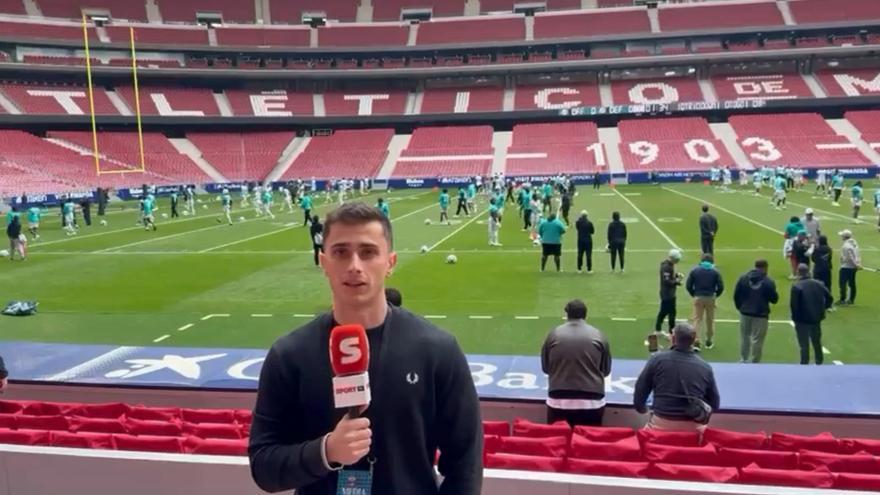 SPORT está en el Metropolitano para seguir de cerca el entreno de los Miami Dolphins