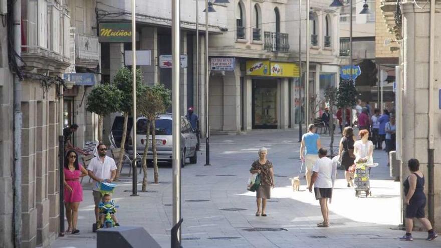 Rúa do Sol de Marín, donde el gobierno local estudia la instalación del mercadillo ambulante. // S. Álvarez