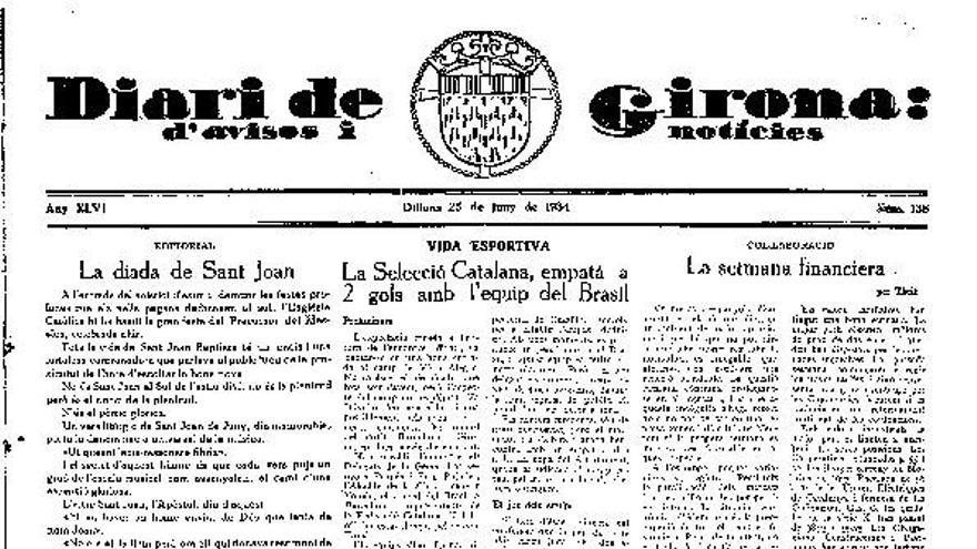 Un Catalunya-Brasil el dia de Sant Joan del 1934 a Vista Alegre de precedent