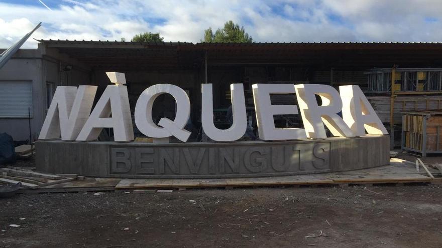 El conjunto monumental incorpora las letras que componen el nombre de Nàquera y será visible desde el aire.