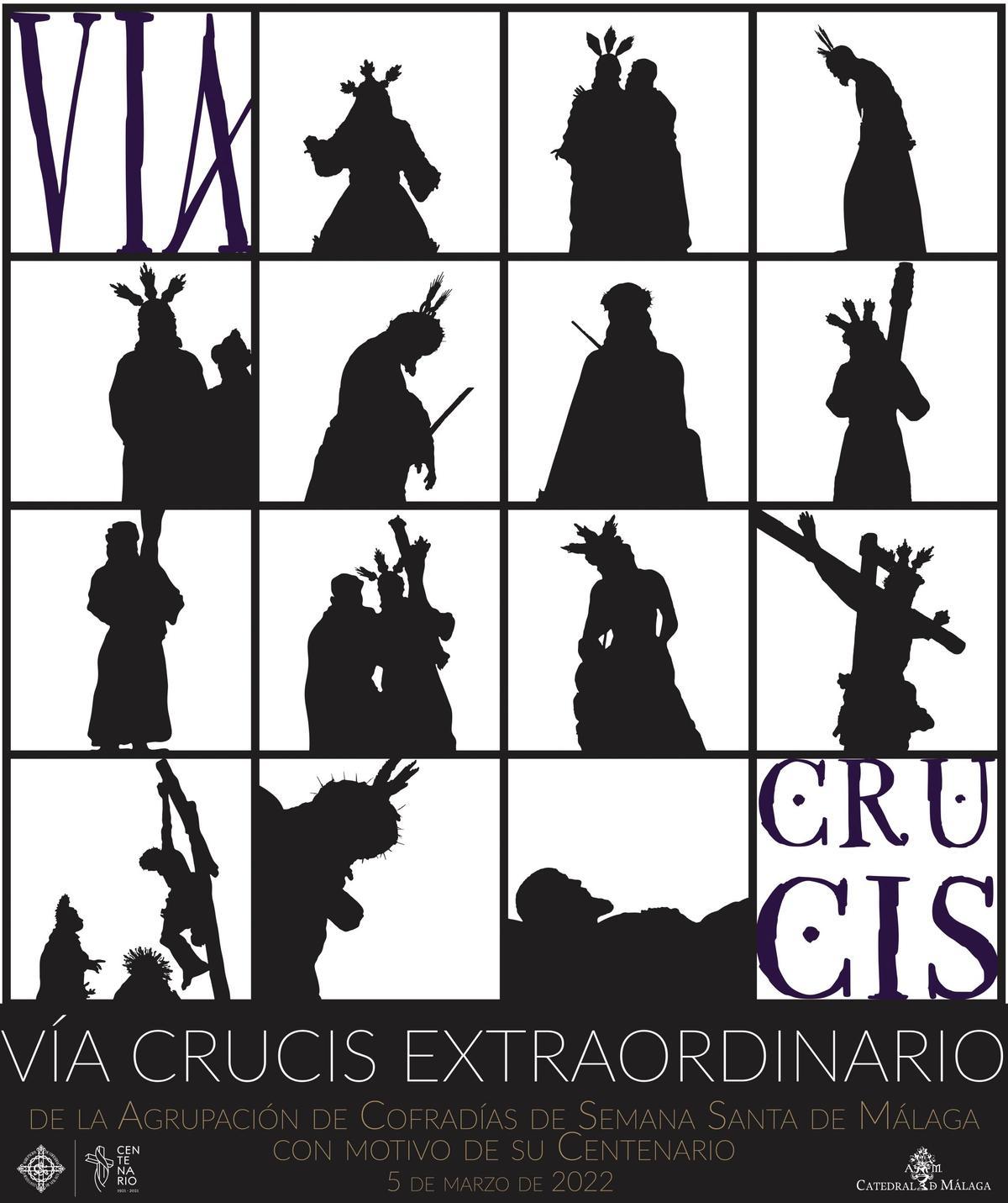 Cartel del Vía Crucis del Centenario de la Agrupación.