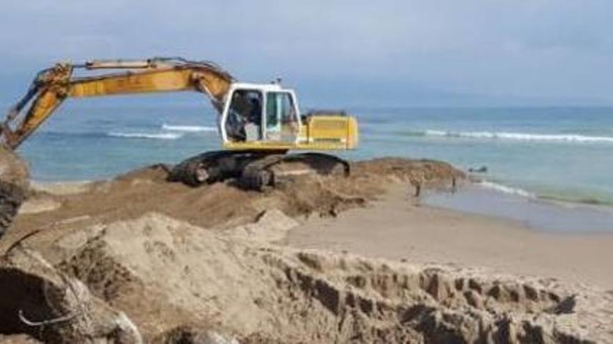 El lloc on s&#039;ha començat a actuar a la platja.