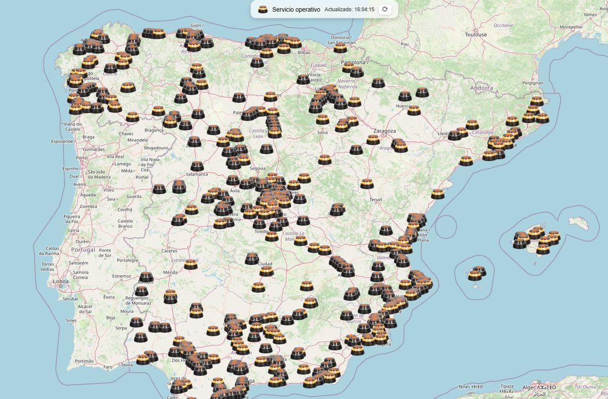 El mapa de las balizas